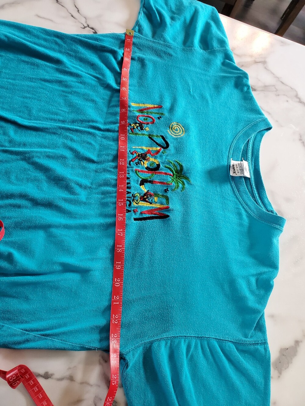 No Problem Jamaica Embroidered T-Shirt size XL - Picture 5 of 11